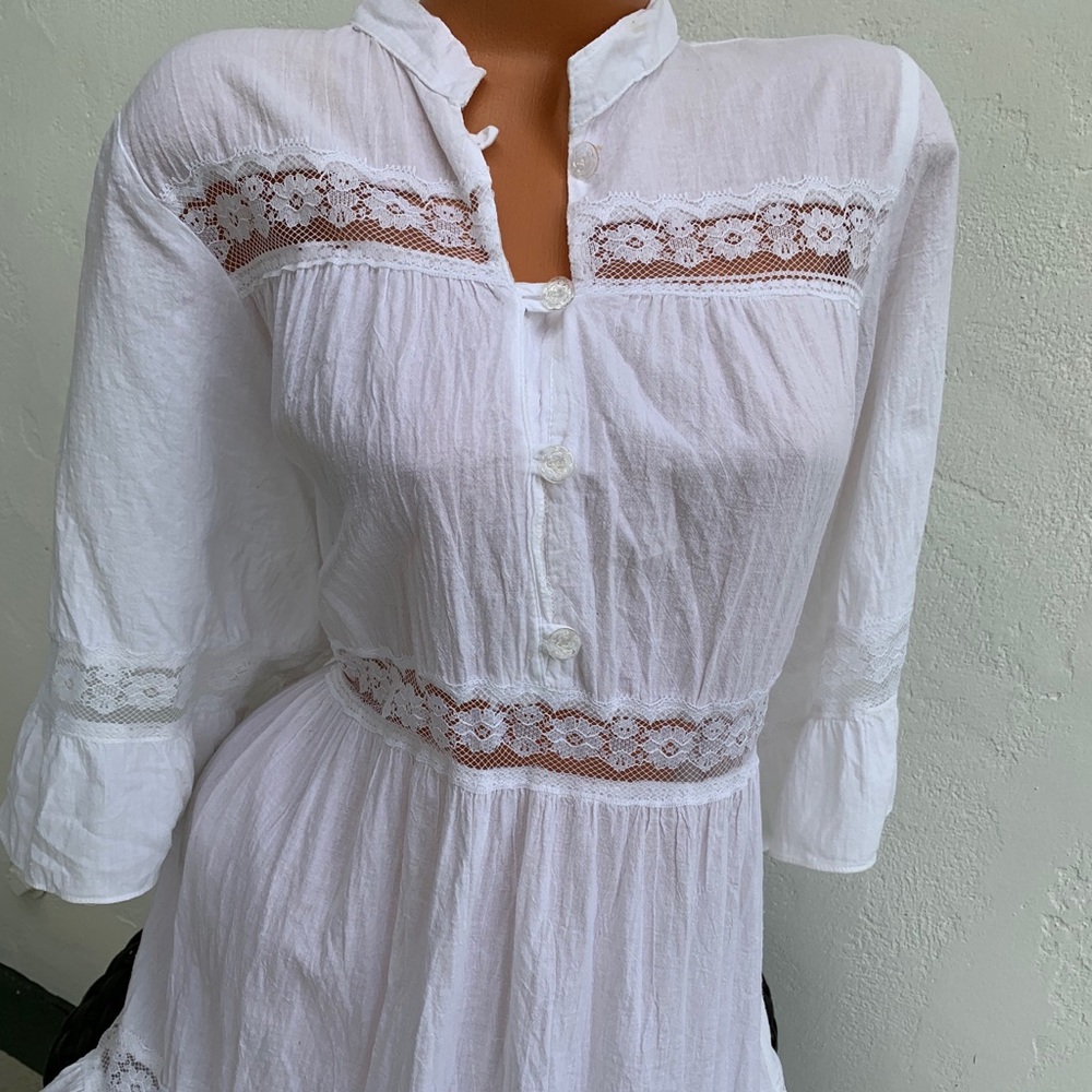 VTG TWO POTATO of Laguna Beach Maxi Dress White M